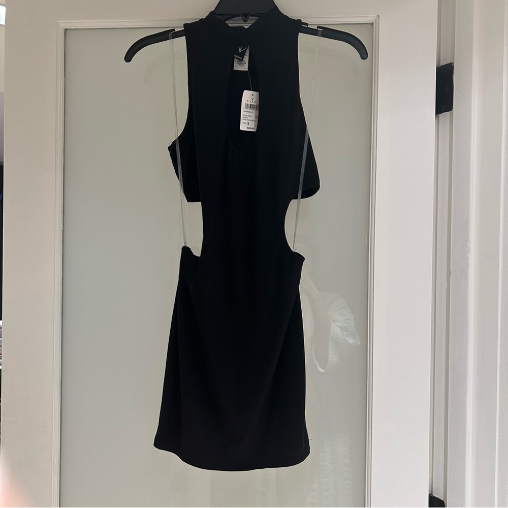 NWT Maddy Perez Black Cutout Mini Dress